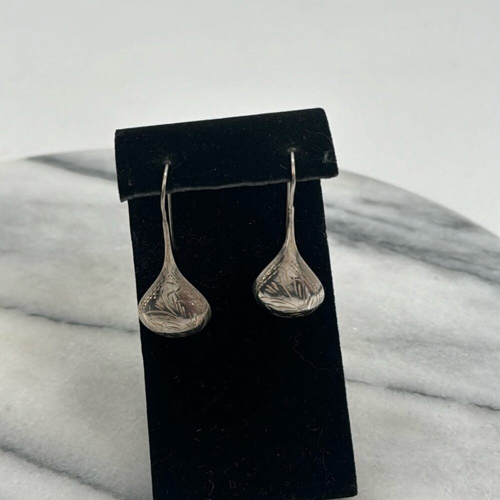 Western Sterling silver drop pendant earrings